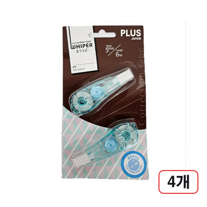 플러스 수정테이프 리필 2입 WH-645R-2P, 4개입