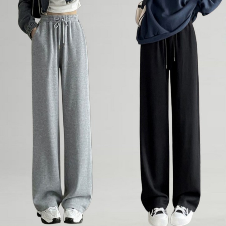 비오라 여성 와이드 트레이닝 밴딩 팬츠 바지 2종세트