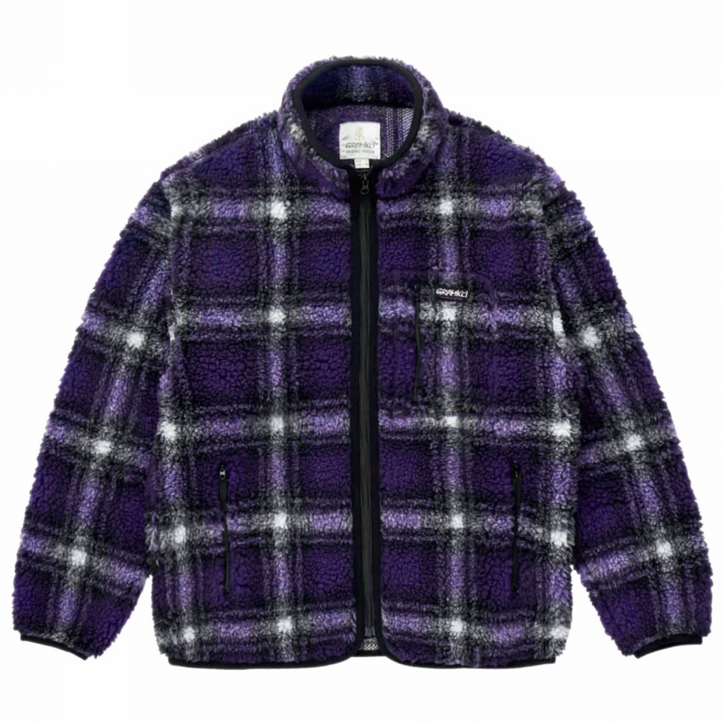 그라미치 쉐도우 플레이드 셰르파 자켓 퍼플