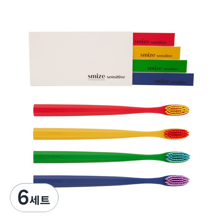 스마이즈 센스티브 칫솔 4종 세트, 4개입, 6세트