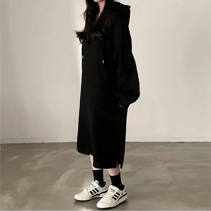 집에서 입는 기모 후드 롱 원피스 집에서 입는 기모 후드 롱 원피스