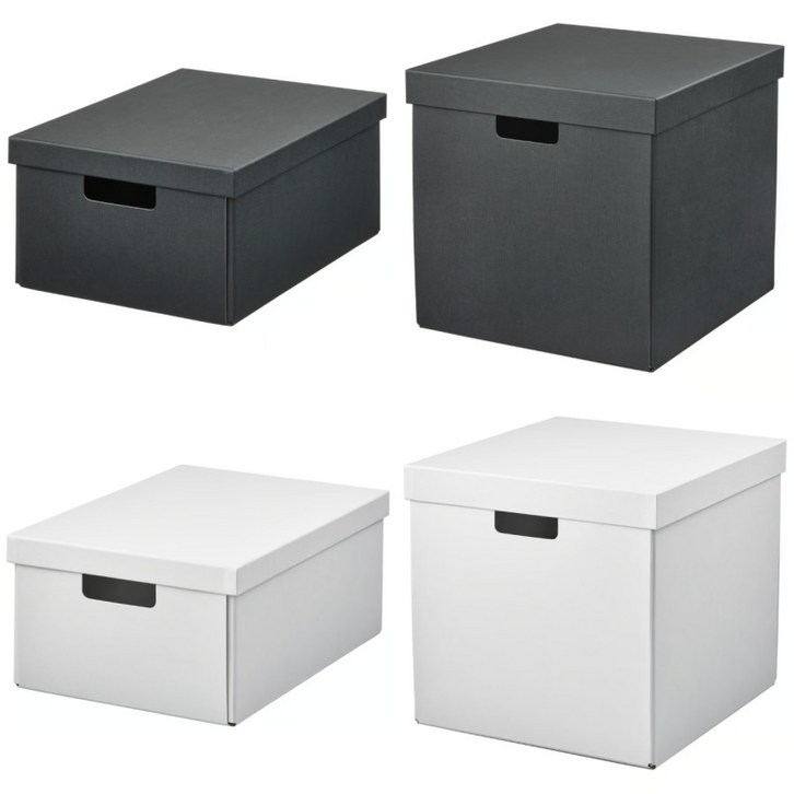 이케아 뚜껑 수납상자 종이박스 피에데르하르브