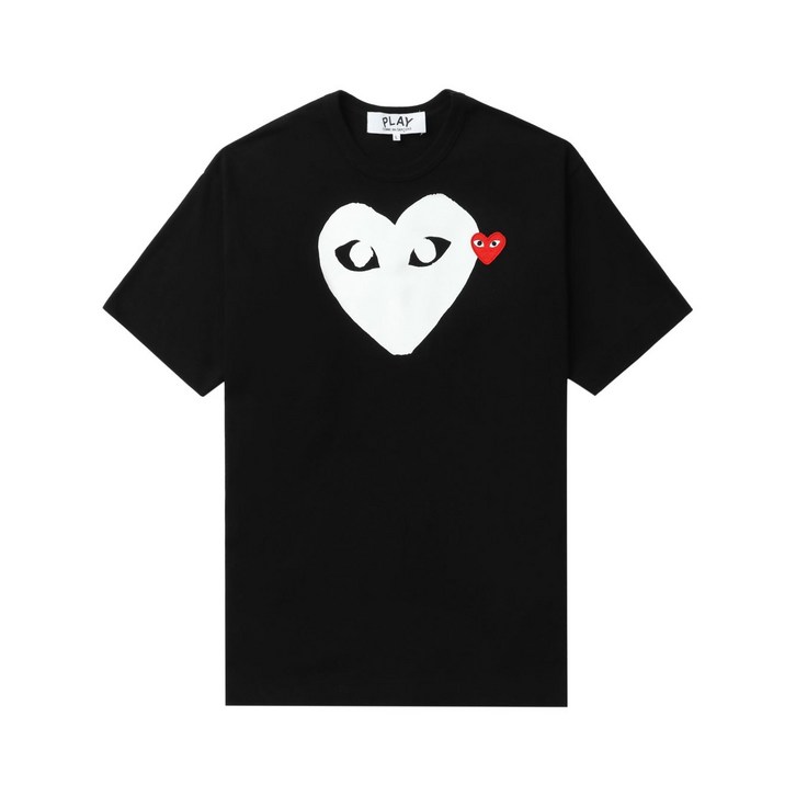 꼼데가르송플레이 하트 로고 코튼 티셔츠