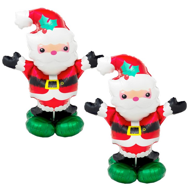 파티팡 크리스마스 XMAS 에어벌룬 메리산타 빅사이즈 대형 산타크로스풍선 산타풍선 90cm103cm 2개입