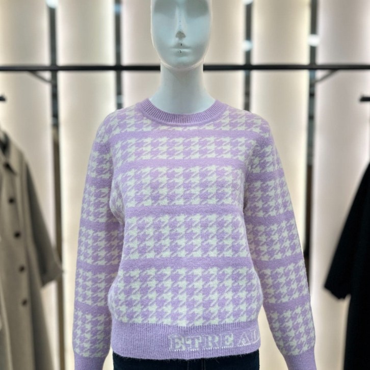 더틸버리 하운드 투스 레터링 풀오버니트 TNBM1PO06WDG