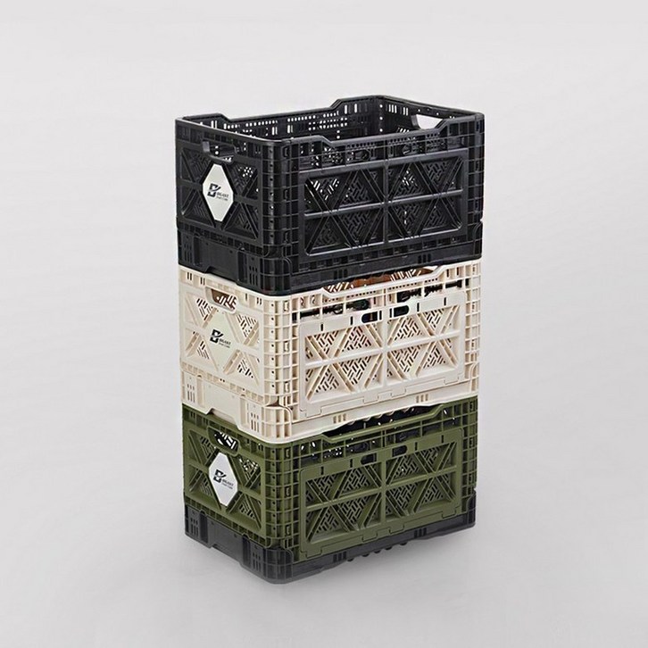 빅앤트폴딩박스 [빅앤트] 48리터 앞문 오픈형 폴딩박스 세트(박스2+상판1+캡1)