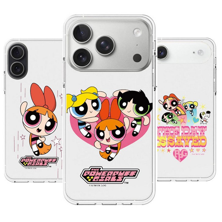 파워퍼프걸 시리즈 투명 젤리 케이스 아이폰 17 에어 프로 맥스