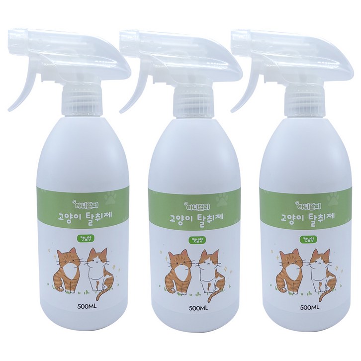 아니말리 고양이탈취제 캣닢향 화장실 모래 냄새제거, 3개, 500ml 아니말리 고양이탈취제 캣닢향 화장실 모래 냄새제거, 3개, 500ml