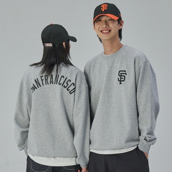 뉴에라 남녀공용 MLB LA 다저스 베이직 로고 맨투맨 148815