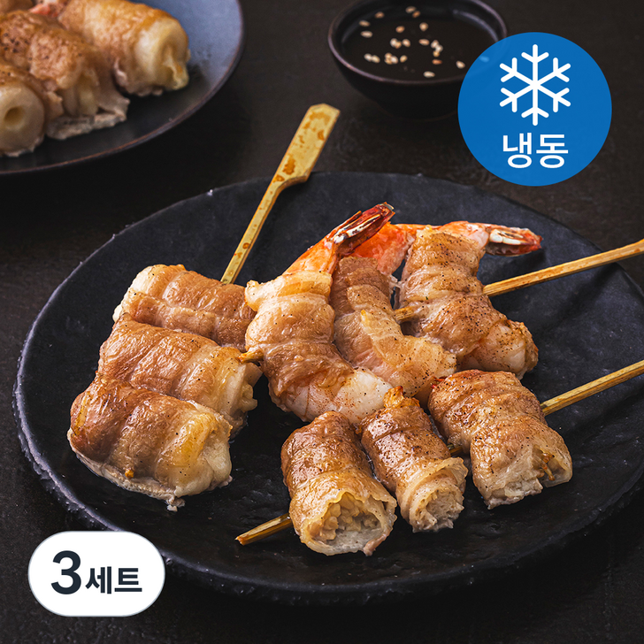 명품조선 삼겹말이꼬치 6꼬치 360g  소스 50g 세트 냉동, 3세트