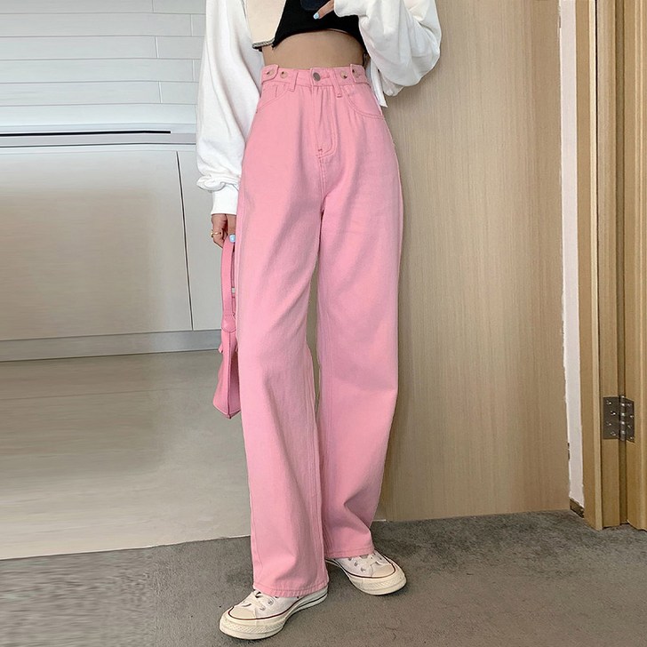 대박난박양 버튼 와이드 일자팬츠