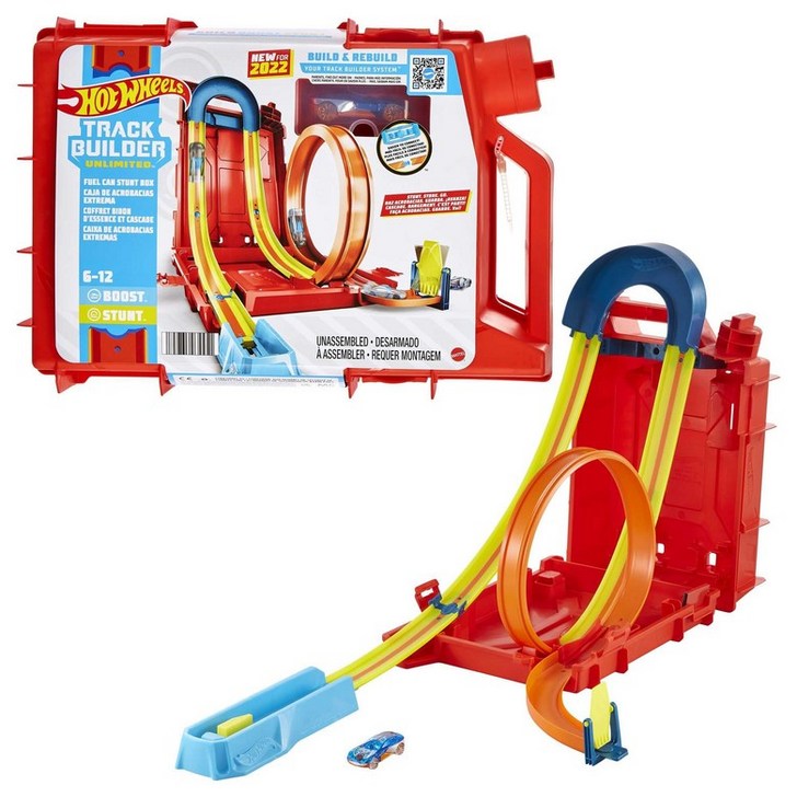 핫 휠Hot Wheels 트럭 빌더 스턴트 박스미니카 1대 포함 미니카6세 HDX78
