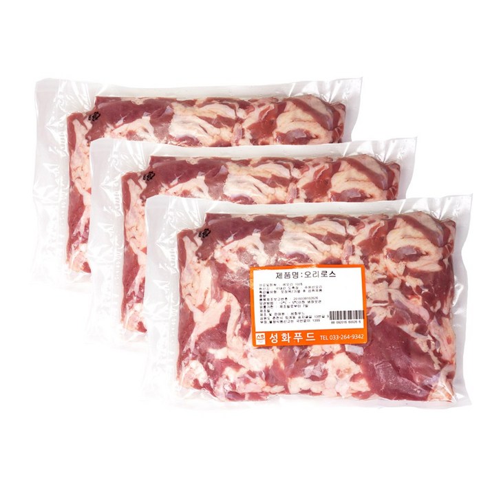 국내산 달수 생오리로스 500g 당일제조 당일발송, 500g, 3개