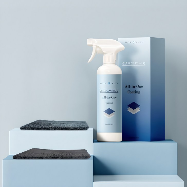 [ 청소의 신세계를 경험하세요! ] 블랙홀 글라스 코팅큐 500ml + 전용타월 2장 포함