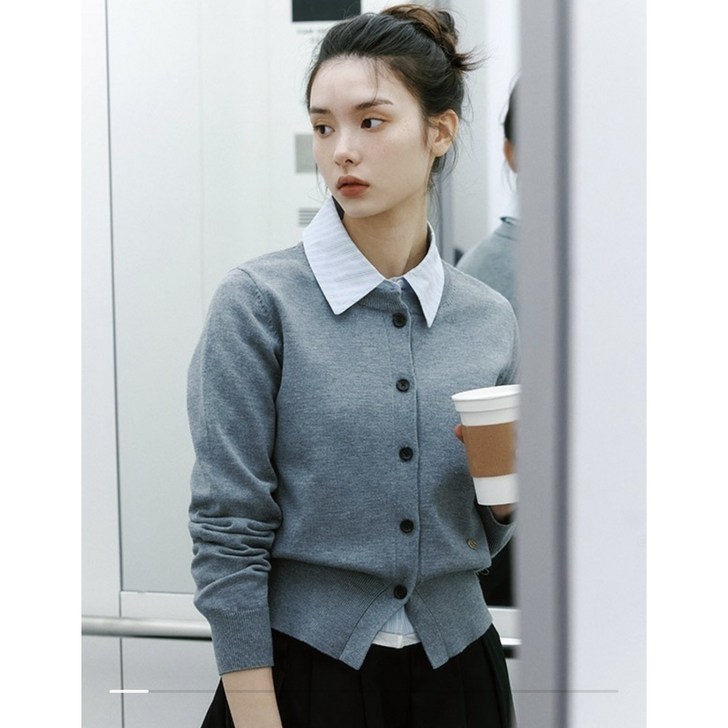 로엠 올데이 라운드넥 가디건 RMCKF23R99