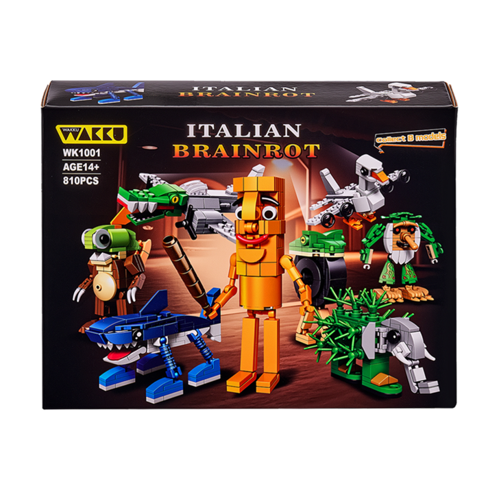 Wakku 이탈리안 브레인롯 Italian brainrot 블록 프리미엄 8종 블럭세트 pcs810, 1세트
