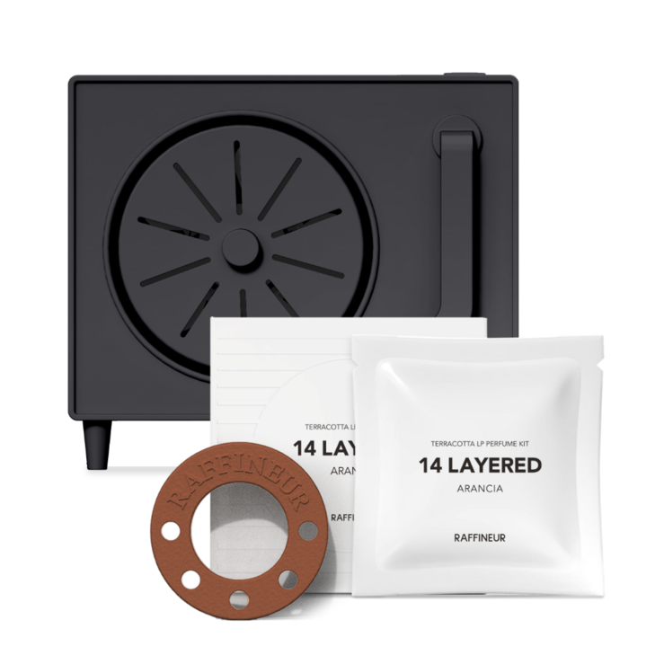 라피네르 턴테이블 전자 디퓨저 세트, 블랙  아란치아, 1세트