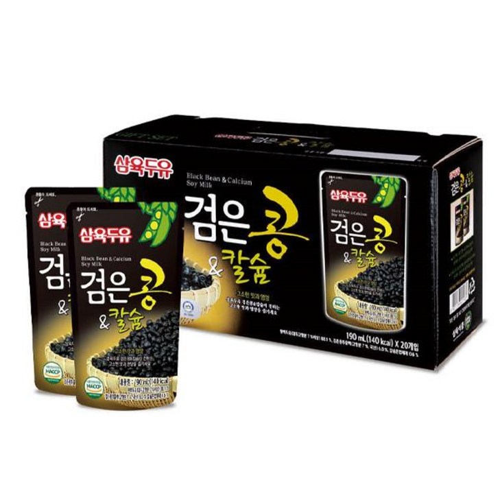 삼육두유 검은콩 앤 칼슘 파우치, 190ml, 20개