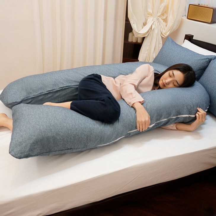 나다니엘 국내생산 뚱뚱한 U자 바디필로우 커버솜 145cm 세미소프트, 그레이 나다니엘 국내생산 뚱뚱한 U자 바디필로우 커버솜 145cm 세미소프트, 그레이