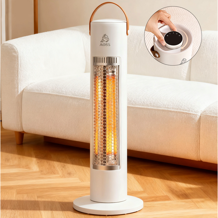 AOSS 타워형 카본히터 전기난로 저소음 가정용 사무실용 난방기