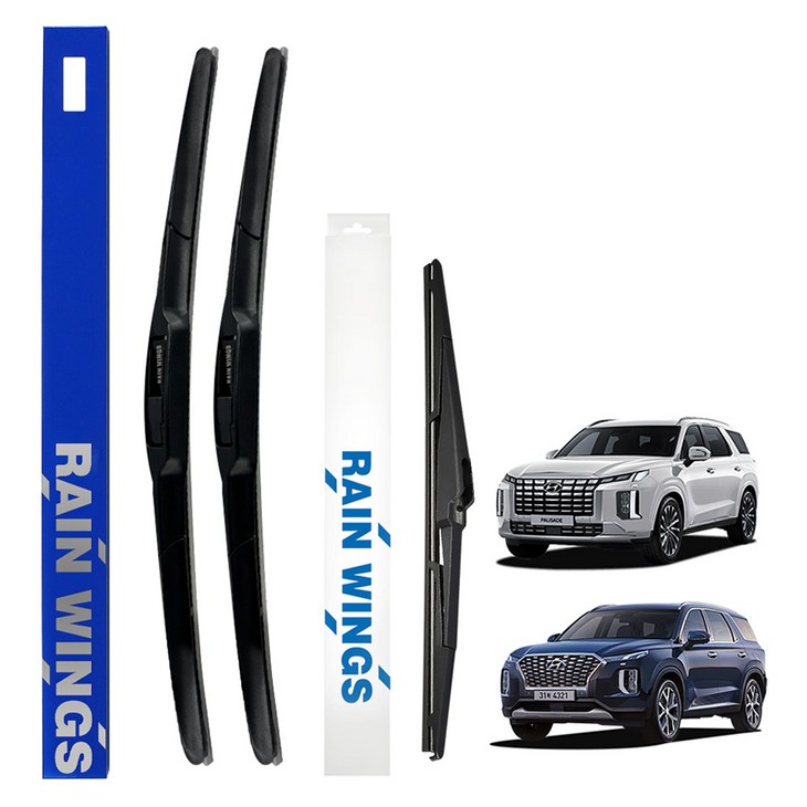 레인윙스 하이브리드 RV 앤 SUV 차량 전면  후면 와이퍼 세트