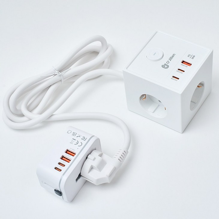 오지렌 여행용 고속충전 멀티탭 멀티어댑터, 1개, 화이트