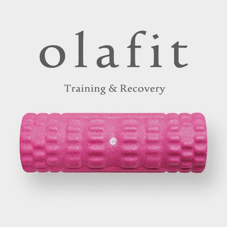 올라핏 EPP 프리미엄 폼롤러 45cm 러닝 스트레칭 근막이완 운동 필라테스 요가 돌기 종아리 지압 마사지 헬스, 핑크, 1개