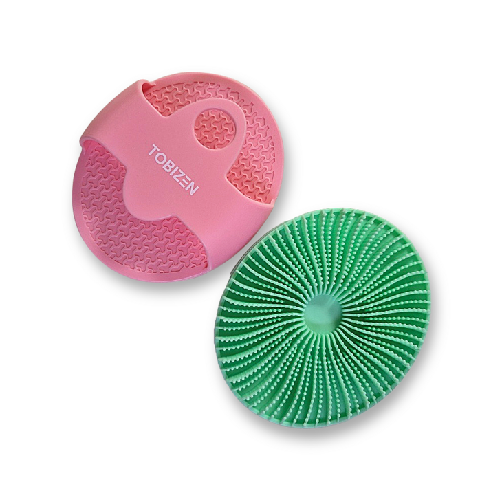 투바이젠 실리콘 샤워 브러쉬 2개 세트, 1개, 2개입, 그린핑크