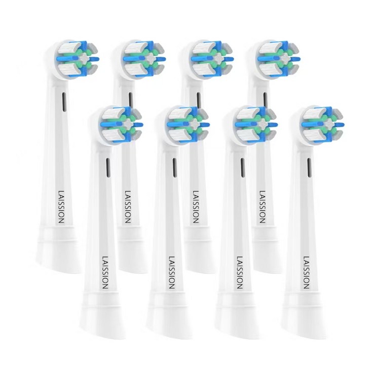 Laission 오랄비 iO 시리즈 호환 교체용 칫솔모 입  특허 기술  프리미엄 초미세모  경제적인 대용량 패키지, 8개, white, SJ15775