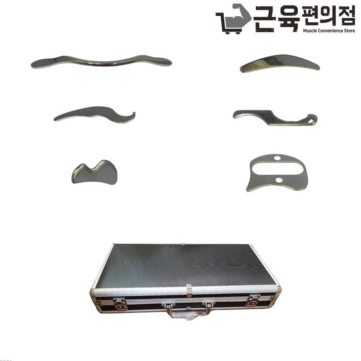 IASTM 연부조직가동술 승모근 허벅지 종아리 근육 마사지 바디 괄사 도구 근막이완 툴 6종 IASTM 연부조직가동술 승모근 허벅지 종아리 근육 마사지 바디 괄사 도구 근막이완 툴 6종