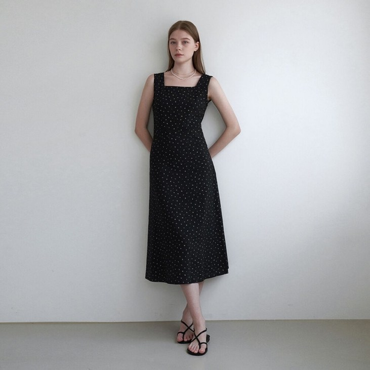어다울 Reversible flower dress  black