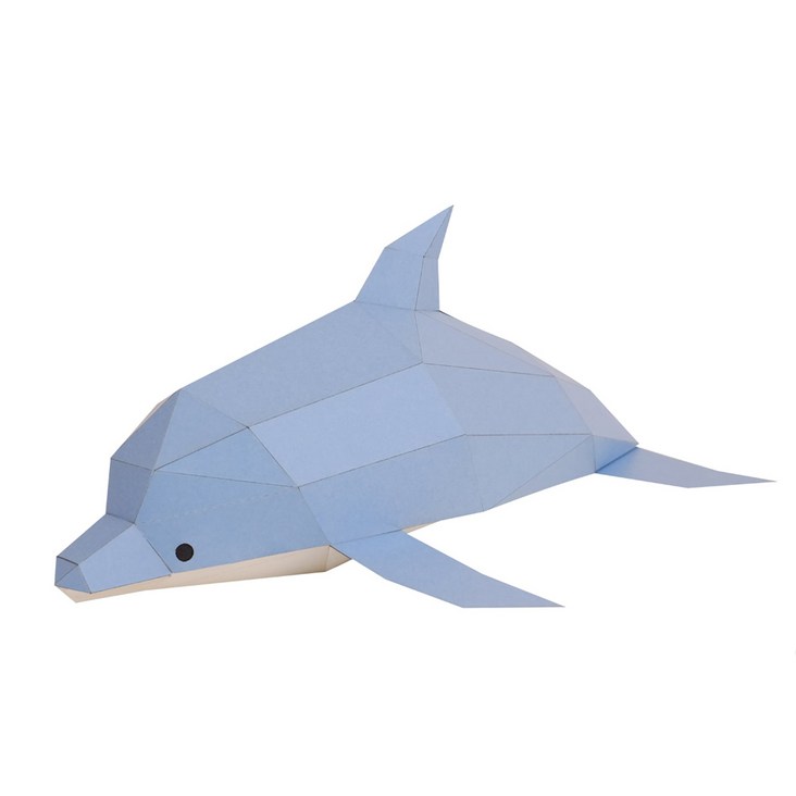 일본 정식수입 KAKUKAKU TINY 돌고래 페이퍼크래프트 동물모형 3D모형 장식품 집꾸미기 돌고래모형