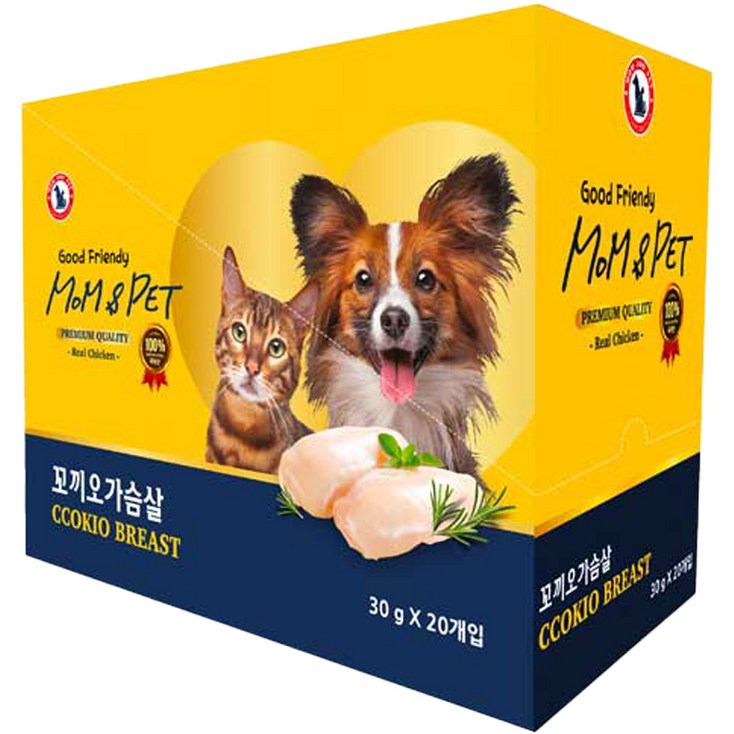 맘앤펫 리얼시리즈 꼬끼오가슴살 30g, 닭가슴살, 30g, 20개 맘앤펫 리얼시리즈 꼬끼오가슴살 30g, 닭가슴살, 30g, 20개