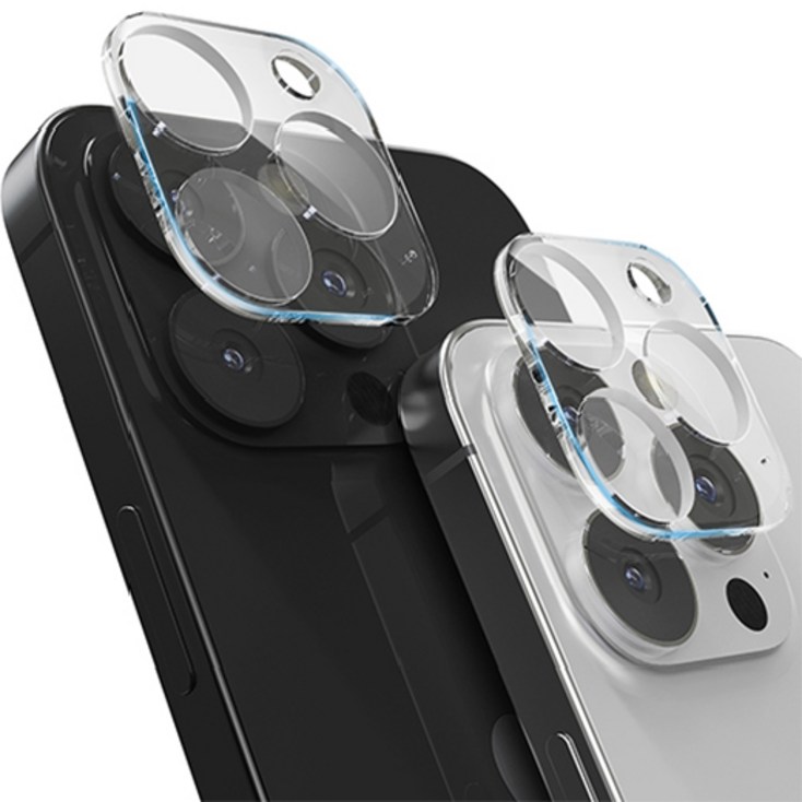 신지모루 휴대폰 카메라 렌즈 쉴드 강화 유리 보호필름 2p, 1세트
