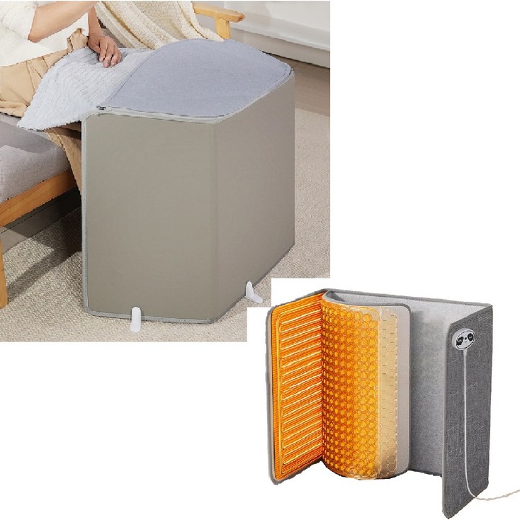 접이식 파티션 히터 파티션 4면 전기 히터 난로 타이머 발난로 온열기 가정용 사무실용  전기 온열기 업그레이드 버전 접이식 발난로 무릎담요