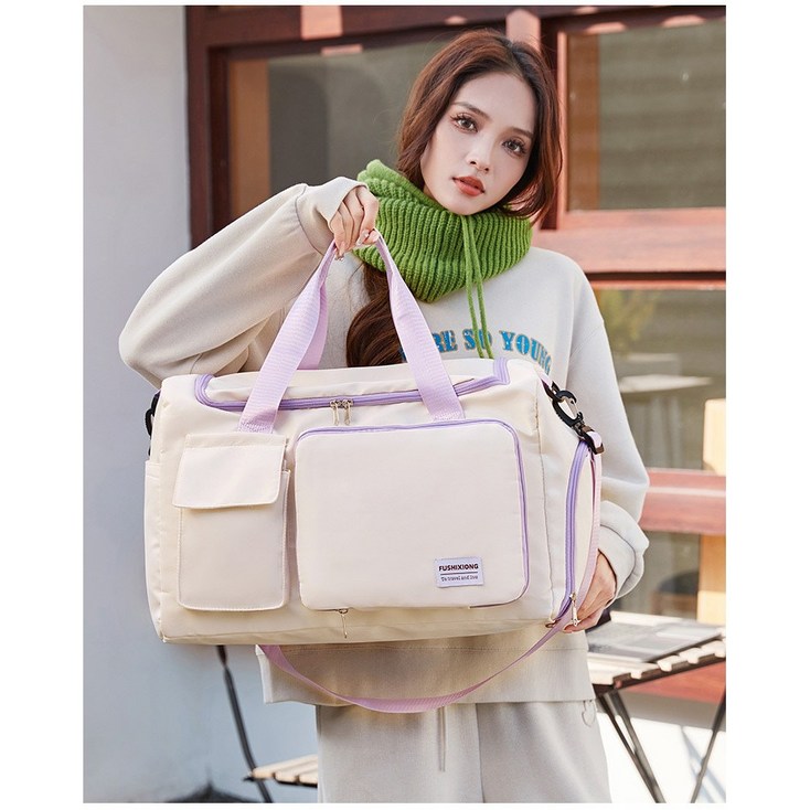WPG 여행용 접이식 보스턴백 캐리어 장착 OK  가볍고 넉넉한 수납백