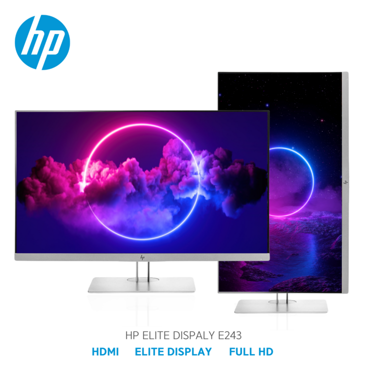 HP EliteDisplay E243 IPS FHD 24인치 피벗모니터 광시야각 HDMI DP 노트북 사무용 듀얼용 아이리스특가