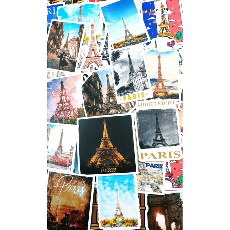 프랑스 파리스티커 세트 에펠탑 다이어리꾸미기 여행 다꾸 노트북 핸드폰 아이패드 인스 - 투데이밈