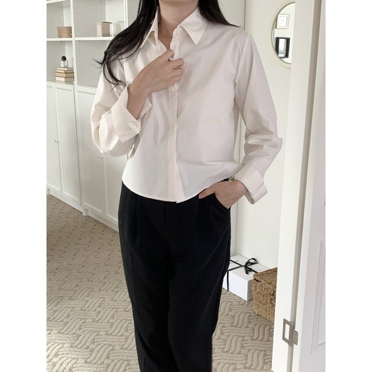 made 오픈유 베이직 위즈 크롭 셔츠  18color