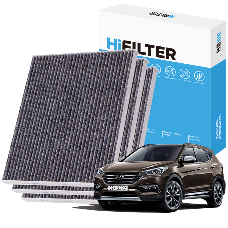 하이필터 현대 싼타페 전차종 자동차 활성탄 에어컨필터 차량용 탈취필터