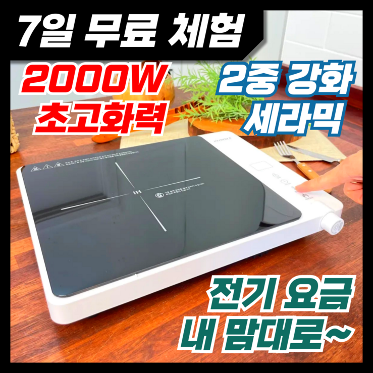 2024 초고화력 고강도 세라믹 1구인덕션 초절전, 일반형, LSIDT2908