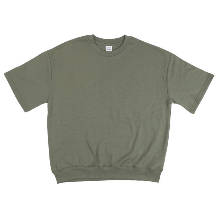 에어플레인 남여공용 오버핏 반팔 맨투맨 빅사이즈 티셔츠