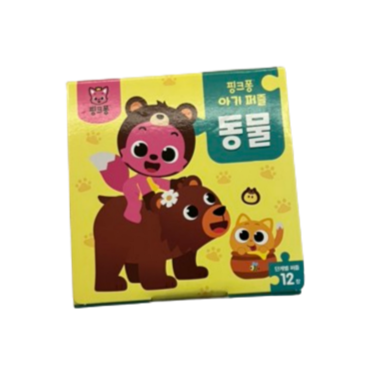 핑크퐁 아기 퍼즐 동물 12종, 1세트, 12개