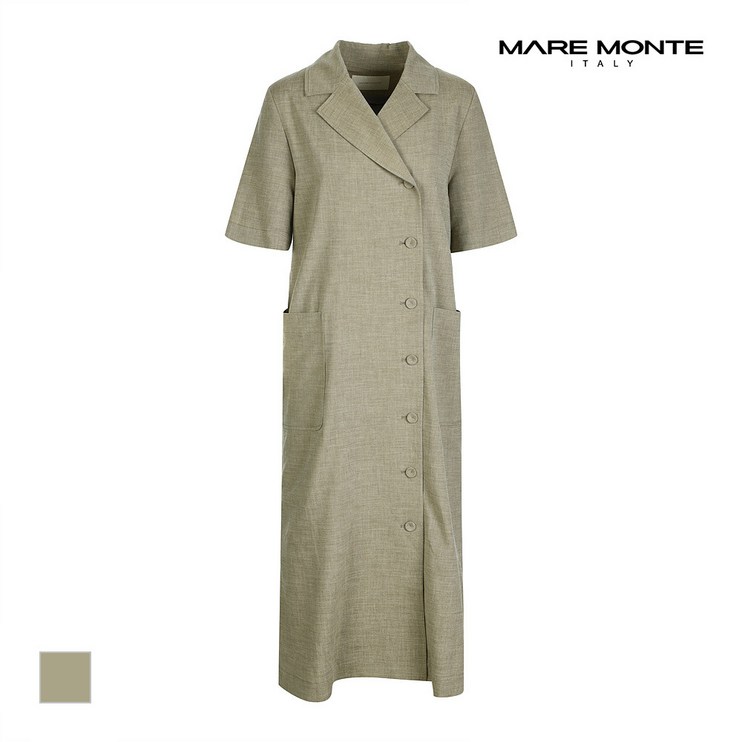 마레 몬떼 마레몬떼 모던카라 반팔 롱원피스M225MOP25S0