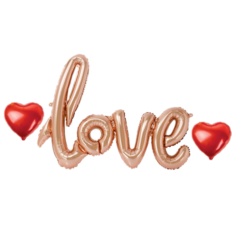 Love 필기체 풍선 하트 세트 프로포즈 고백 이벤트 Love 필기체 풍선 하트 세트 프로포즈 고백 이벤트