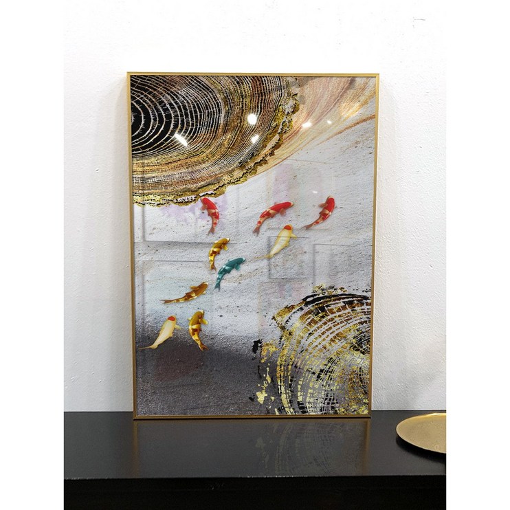 앙리아트 행운의 물고기 그림 풍수 액자 인테리어 소품 집들이 개업 선물