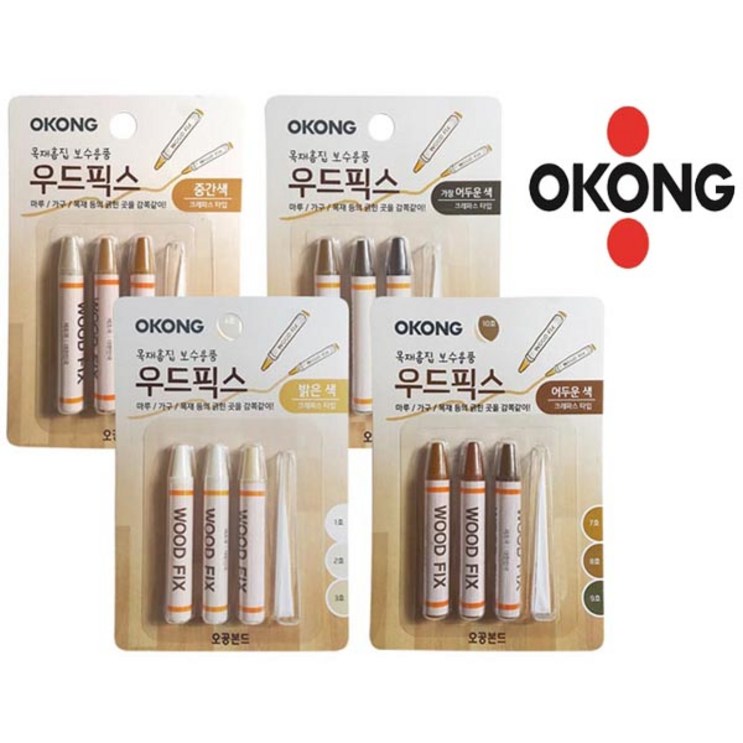 오공 우드픽스 크레파스마루바닥흠집제거가구흠집제거, 1개