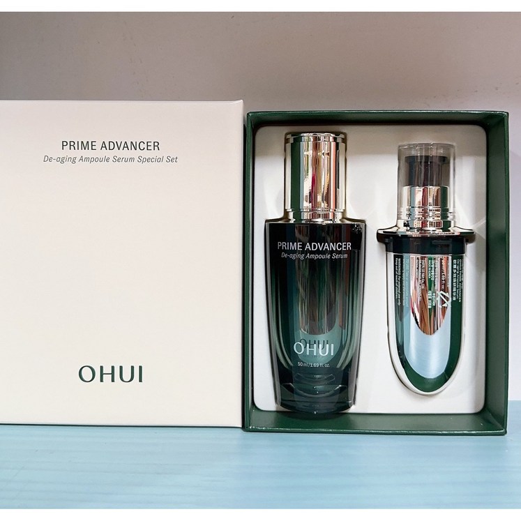 오휘 프라임 어드밴서 디에이징 앰플 세럼 더블 증량 기획 세트 50ml50ml 당일발송, 100g, 1세트 오휘 프라임 어드밴서 디에이징 앰플 세럼 더블 증량 기획 세트 50ml50ml 당일발송, 100g, 1세트