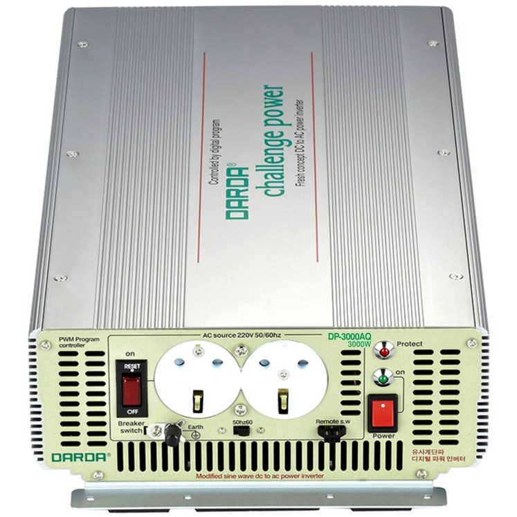 다르다 DARDA 차량용 인버터 유사계단파 DC12V 3000W, DP-3000AQ, 1개
