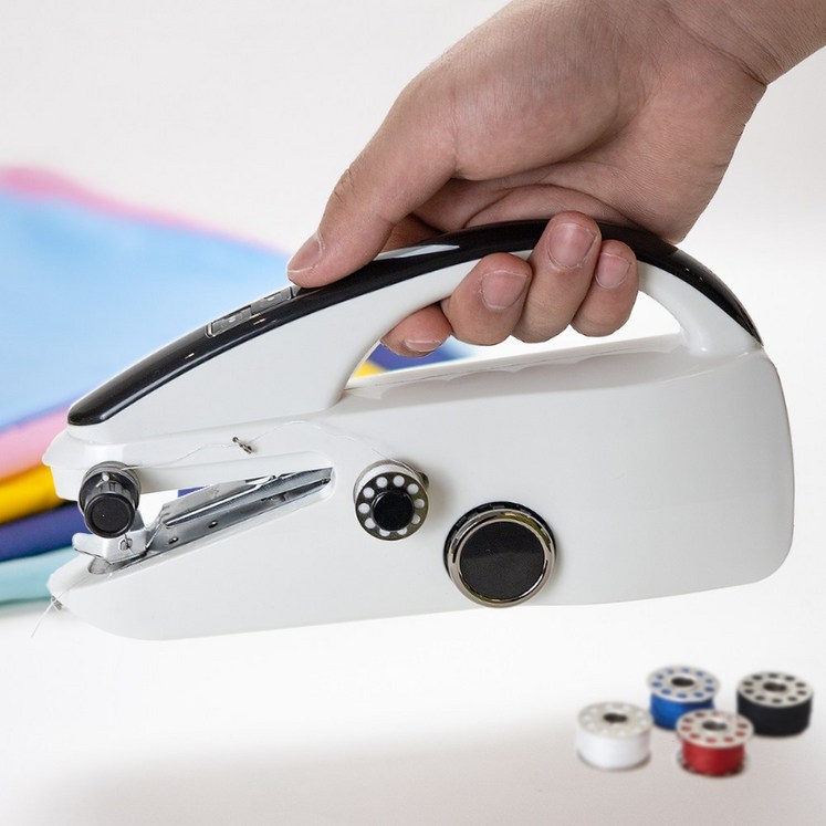 올맘 미니재봉틀 가정용 미니 휴대용 핸드 미싱기, 올맘미싱기, 혼합색상